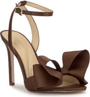 Jessica Simpson Olivine Ankle Strap Sandal in Toasted Pecan Matte Satin at Nordstrom Rack, Size 6