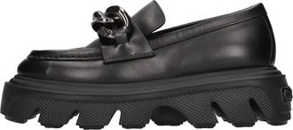 Casadei Platte schoenen Zwart - Dames - Loafers - Zwart - 37 1/2 EU - Schoenen