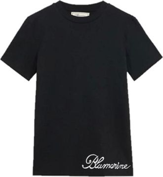 Blumarine Dames, Tops, Zwart, Maat: XS Katoen