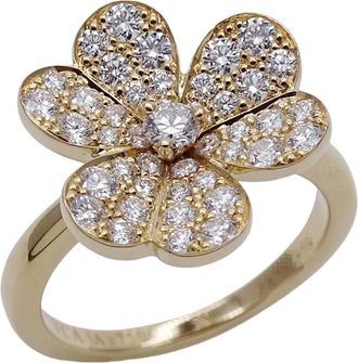 Van Cleef & Arpels Frivole Gold Yellow Yellow Gold (18K) Band Ring (Pre-Owned)