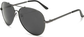 Generic Polarized Sunglasses for Men - Retro Driving Design, Double Beam Skeleton, Blocks Glare for Travel and Fishing