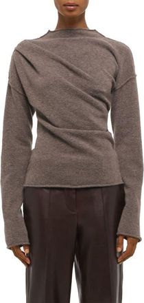 Helmut Lang Funnel Neck Sweater in Grey Brown at Nordstrom, Size Xx-Small
