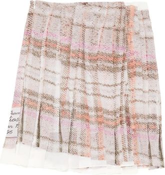 Acne Studios Geruite mini-plooirok - Roze