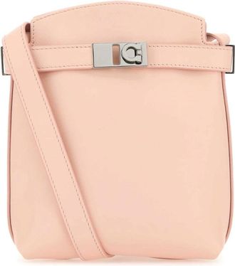 Ferragamo Gancini Telefoonhoes - Dames - Schoudertassen - Roze - ONE Size - Leer - Tassen