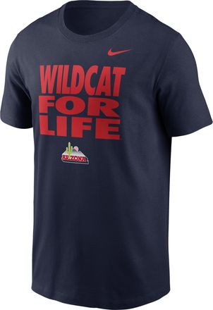 Nike Arizona Sideline Slogan Nike Mens Dri-FIT College Long-Sleeve T-Shirt in Blue | 02ET41SUAC-H2B