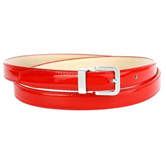 Anthoni Crown Lederg&uuml;rtel ANTHONI CROWN, Damen, Gr. 70, rot, Leder, unifarben, festlich, G&uuml;rtel Lederg&uuml;rtel, Klassischer Lacklederg&uuml;rtel in 2 cm Breite