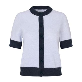 Sams&oslash;e & Sams&oslash;e Sanoura SS Cardigan 15556 - female - Sams&oslash;e Sams&oslash;e - Cardigans - Blue - XL - Knitwear