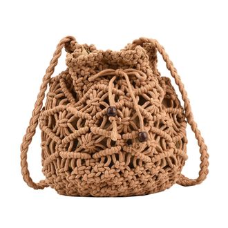 Generic Meatloaf Bag Bag Literary Single Shoulder Cotton Woven Beach Bag Briefcases for Men (Khaki, One Size)