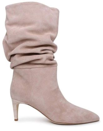 PARIS TEXAS Slouchy Beige Suede Boots Size 35
