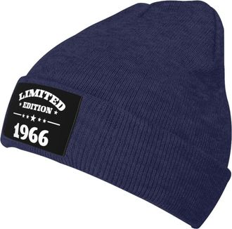 Generic Beanie Hat Vintage 1966 Limited Birthday 59Th Awesome Since 1966 Knit Winter Hat for Men Outdoor Summer Skull Cap, for Running, Sleeping, Daily, 56-62