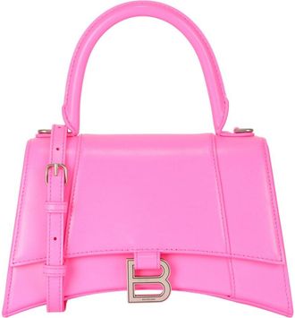 Balenciaga Small Hourglass Leather Top Handle Bag
