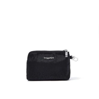 Baggallini On the Go Daily RFID Zip Pouch in Black Cheetah Emboss at Nordstrom