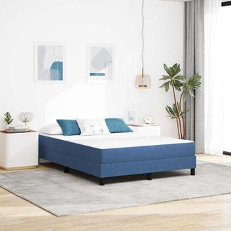 vidaXL Colch&oacute;n De Cama Con Colch&oacute;n Azul 140 X 190 Cm Tela Vidaxl