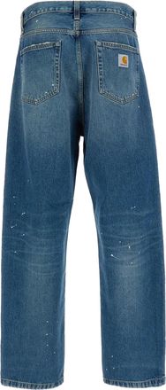 Carhartt Work in Progress Mens Jeans Landon Blue Destroy Wash Wash-Splatter Cotton Smith Denim Wash/splatter smith