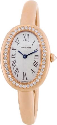 Cartier Baignoire Size 16 Silver Dial Ladies Watch WJBA0042