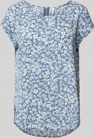 Only Regular Fit Blusentop mit Rundhalsausschnitt Modell VIC in Jeansblau, Gr&ouml;&szlig;e 34