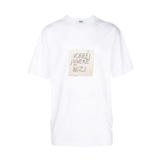 Msgm Hombre, Camisetas, Blanco, Talla: S