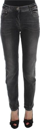 Ermanno Scervino Elegante grijze regular fit jeans - Dames - Slim Fit Jeans - Grijs - W31 - Katoen - Jeans