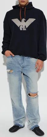 Emporio Armani Hoodie, Mens, Navy Blue