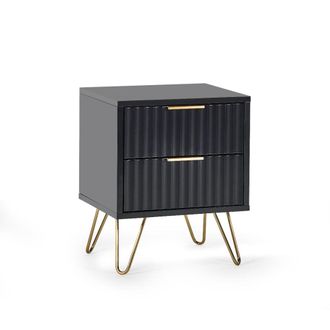 Julian Bowen Murano Lamp Table 55x45x40cm - Matt Black - Julian Bowen | TJ Hughes