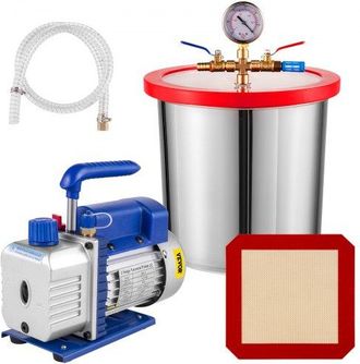 OEM 12l Vakuumkammer Multifunktionspumpe 85l/min Vakuumpumpe Unterdruckpumpe Edelstahl