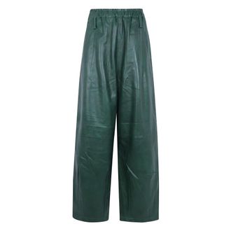 Frankie Shop Dames, Broeken, Groen, Maat: XS Leer
