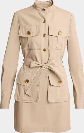 Givenchy Long-Sleeve Military Mini Shirtdress
