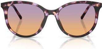 Dolce & Gabbana 55mm Phantos Sunglasses in Violet Havana /Clear Orange at Nordstrom