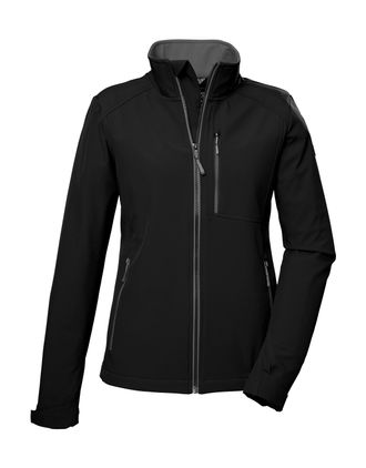Killtec Softshelljacke KILLTEC KOS 264 WMN SFTSHLL JCKT, Damen, Gr. 44, schwarz, Oberstoff: Oberseite: 90% Polyester, 10% Elasthan, R&uuml;ckseite: 100% Polyester,