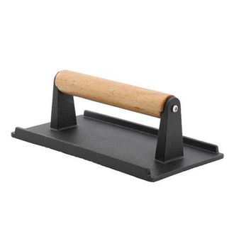 MegaChef 8 x 4 Inch Rectangle Heavy Duty Cast Iron Grill Press in Black at Nordstrom