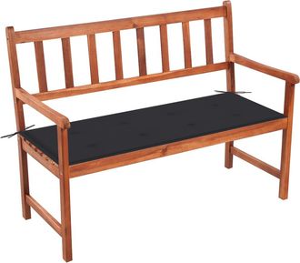 vidaXL Banco De Jard&iacute;n Con Coj&iacute;n Madera Maciza De Acacia 120 Cm Vidaxl