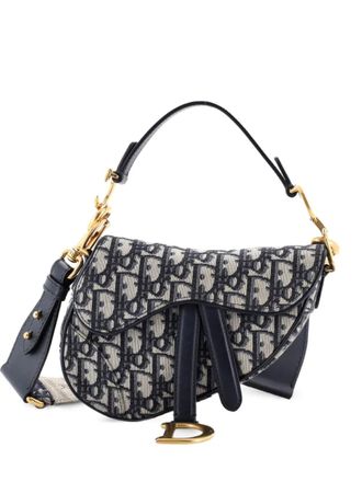 Dior Saddle Handbag Oblique Canvas Mini shoulder bag - Blue