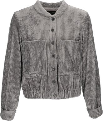 Emporio Armani Cropped Ribbed Caban Coat