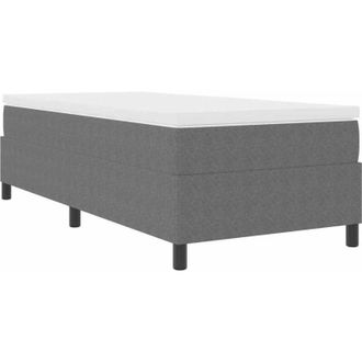 vidaXL Cama Tipo Box Spring Gris Claro Y Blanco. 203 X 100 X 60 Cm Vidaxl