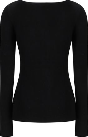 Toteme Womens Compact Sweater Black Wool