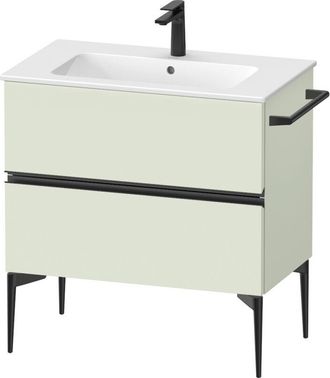 Duravit Sivida Mueble Bajo Lavabo, 2 Cajones, Tirador Negro - Duravit