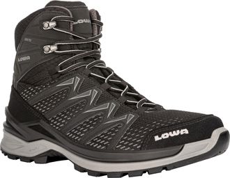 Lowa Wanderschuh LOWA INNOX PRO GORE-TEX MID, Herren, Gr. 46, schwarz (schwarz, grau), Synthetik, Textil, Schuhe Wanderschuh, wasserdicht