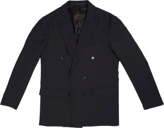 Mauro Grifoni Polyester Jassen en Blazers Dubbel-Borst - Heren - Blazers - Blauw - S - Polyester - Jassen