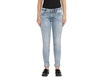 Silver Jeans Co Boyfriend Mid Rise Slim Leg Jeans L27170CVS244 Womens Jeans Indigo : 26 29, Cotton/Denim/Elastane
