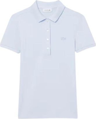 Lacoste L.12.D Slim Fit Stretch Petit Pique Polo Shirt - Dames - Polos - Blauw - XL - Katoen - Tops