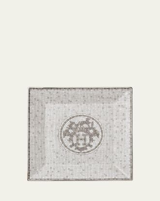 Herm&egrave;s Mosaique Au 24 Platinum Square Plate