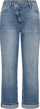 Mos Mosh Cropped Jeans - Dames - Cropped Jeans - Blauw - W29 - Denim - Jeans
