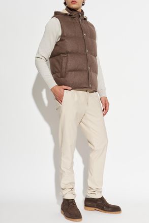 Eleventy Cashmere Vest, Mens, Brown