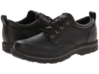 Skechers Segment Relaxed Fit Oxford Mens Shoes Black : 7.5 EE - Wide, Leather/Synthetic