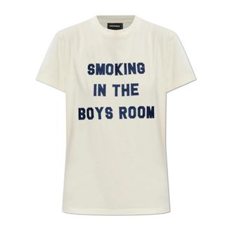 Dsquared2 T-Shirts, female, Beige, Size: 2XS T-shirt With Patch