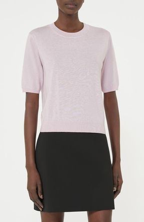 Max Mara Crewneck Wool & Cashmere Sweater in Pink at Nordstrom, Size X-Small