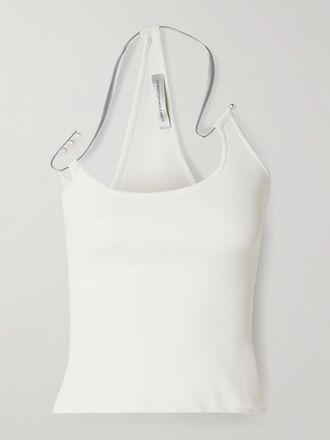 CHRISTOPHER ESBER Canotta In Maglia Stretch A Coste Con Decorazione Levitate - Bianco