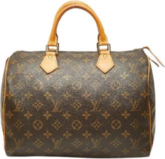Louis Vuitton Pre-owned Speedy 30 Monogram Handbag - Dames - Vintage Handtas - Bruin - ONE Size - Leer - Vintage