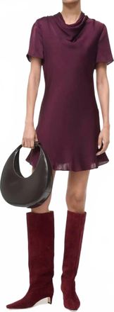 Staud Iris Silk Dress In Syrah