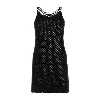 Chlo&eacute; Short Dresses, female, Black, Size: XS Crochet Mini Dress
